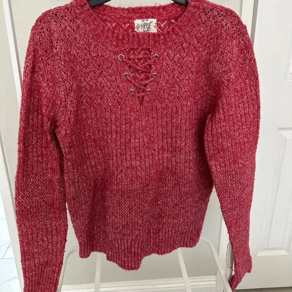 Pink crochet sweater - Picture 2 of 5